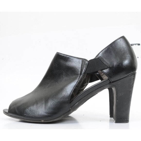 Life Stride Constance Women's 10 Black Vegan Leather Shootie Bootie Heel Pumps - Picture 6 of 9